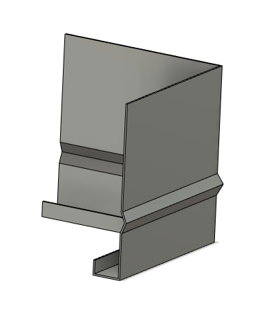 Eclisse d'angle extérieur habillage de bandeau pointe de diamant laquage