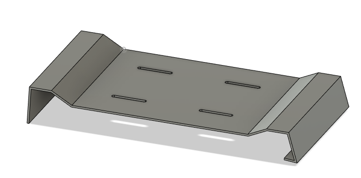 Patte de fixation avec pente laquage